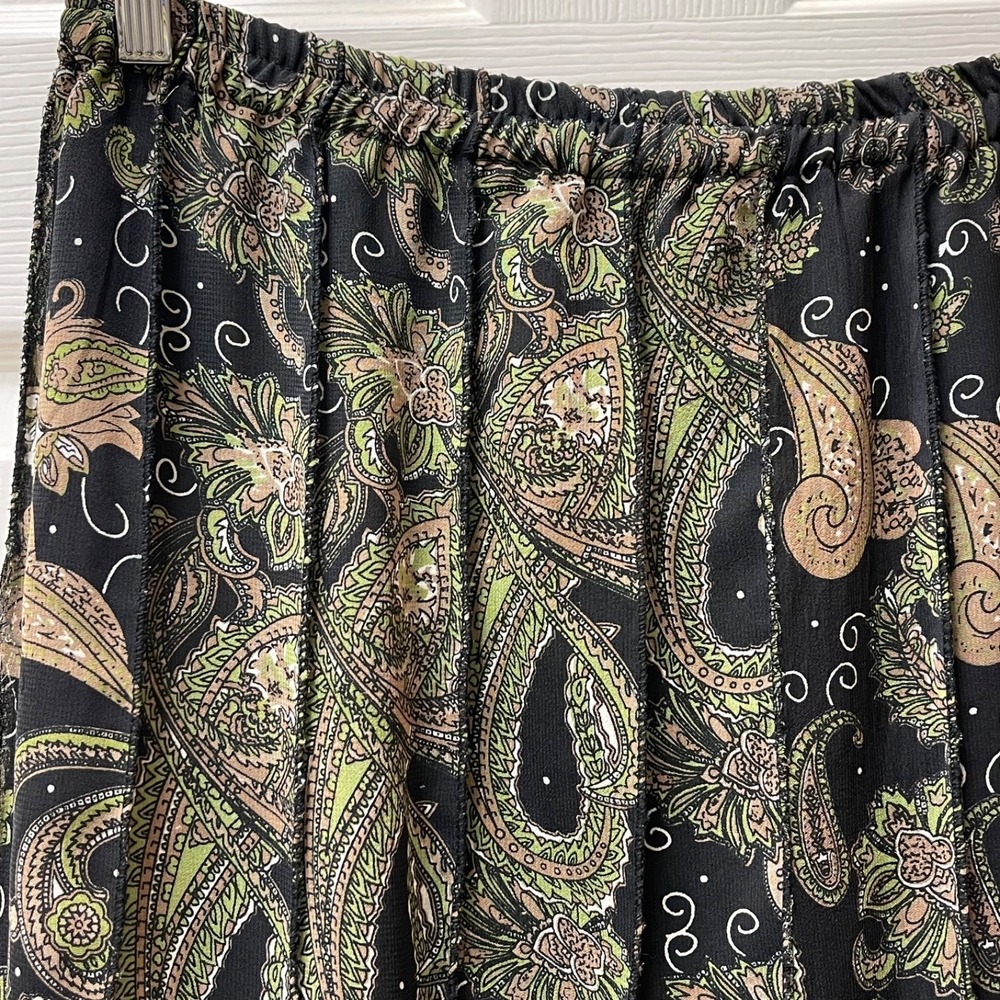 Vintage‎ Dimri Women's Small Boho Maxi Mermaid Paisley Full Curved Tiered Skirt
